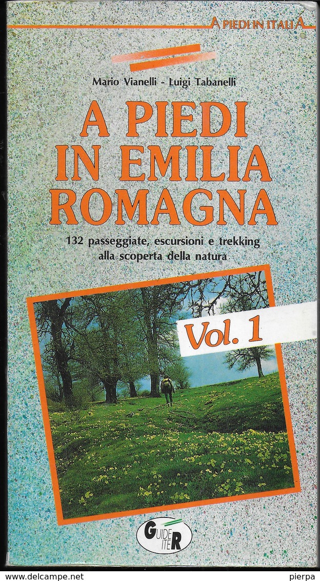 A PIEDI IN EMILIA ROMAGNA -VOL. 1- 132 PASSEGGIATE,ESCURSIONI E TREKKING -EDIZ ITER 1989 -PAG. 270 -FORMATO 11X20 -USATO - Turismo, Viajes