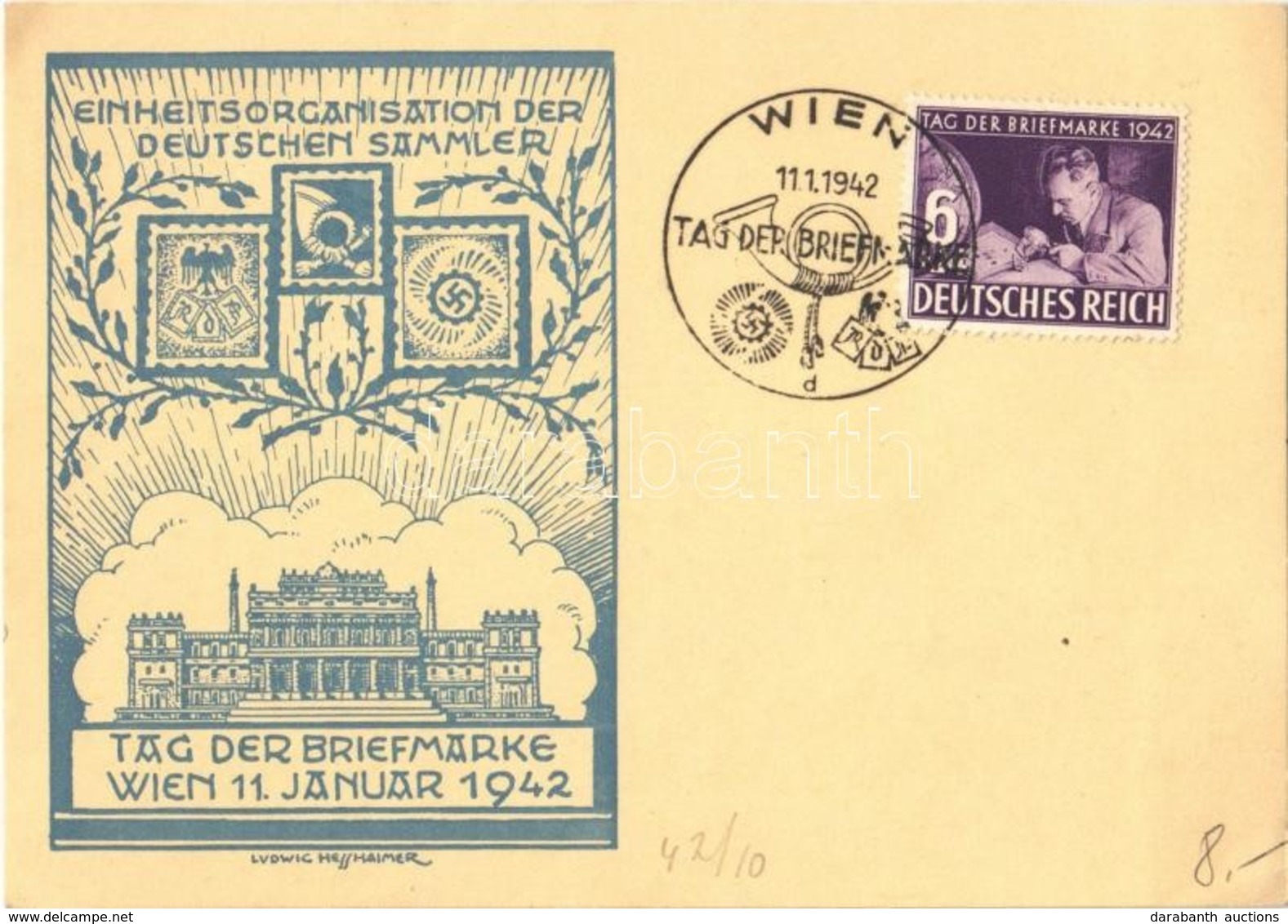 * T1/T2 1942 Tag Der Briefmarke Wien, Einheitsorganisation Der Deutschen Sammler / Stamp Day Vienna, Unified Organizatio - Ohne Zuordnung