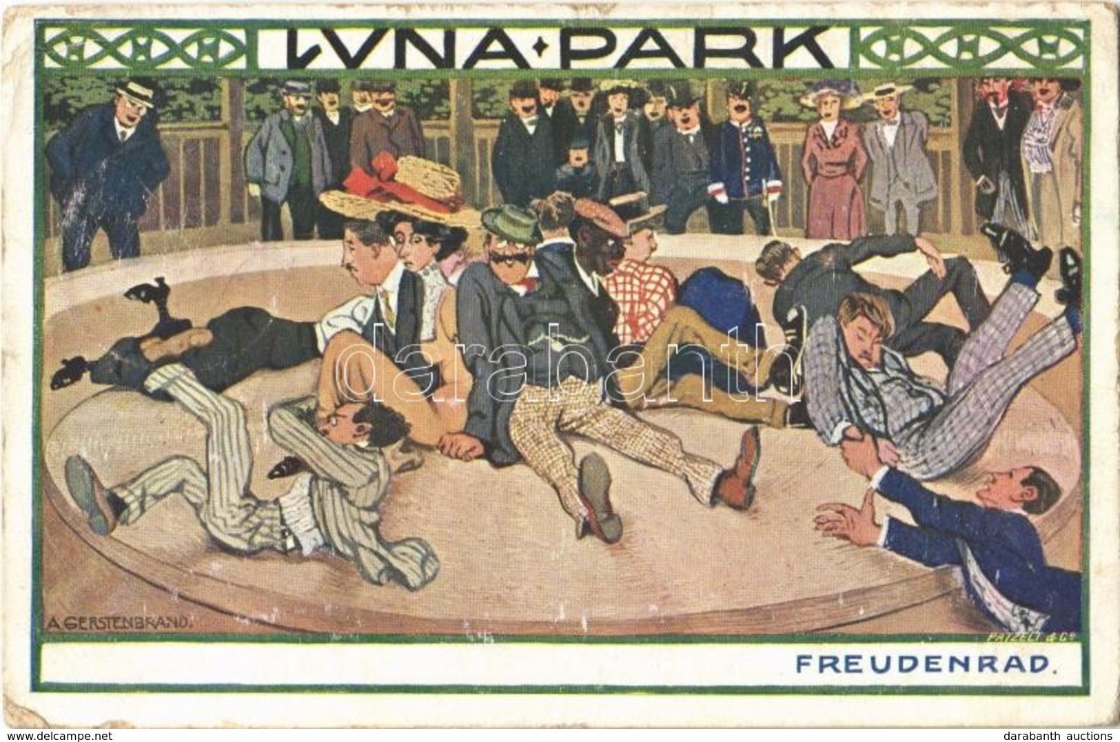 * T3 1910 Wien, Erste Internationale Jagdausstellung. Luna Park Mit Freudenrad / The First International Hunting Exposit - Ohne Zuordnung