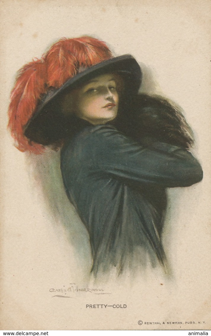 Belle Femme Beau Chapeau Clarence Underwood Pretty Cold - Underwood, Clarence F.