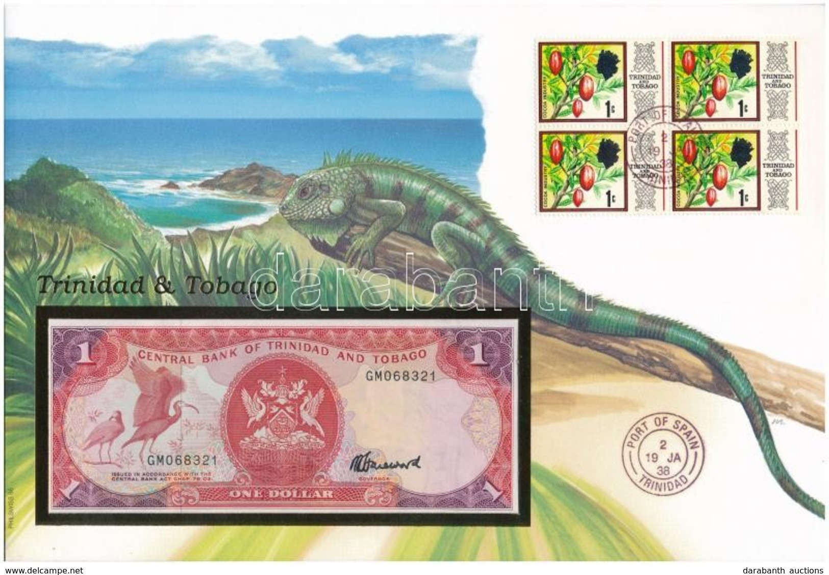 Trinidad és Tobago 1985. 1$ Felbélyegzett Borítékban, Bélyegzéssel T:I Trinidad And Tobago 1985. 1 Dollar In Envelope Wi - Sin Clasificación