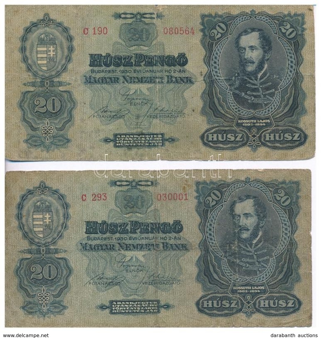 1930. 20P (2x) T:III- - Ohne Zuordnung