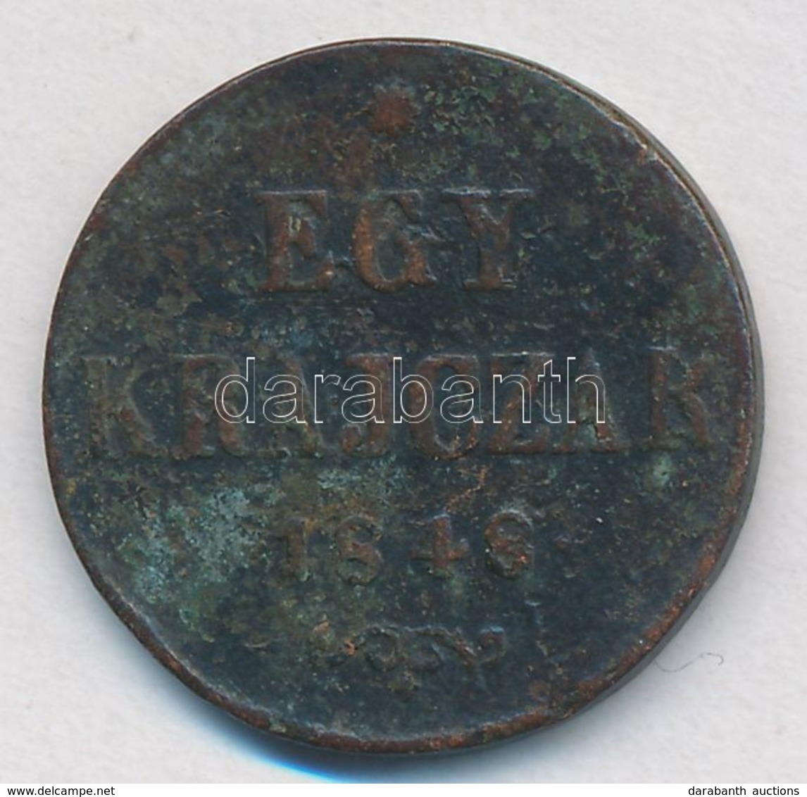 1848. 1kr Cu T:2-,3 Patina, Ph. Adamo B1 - Ohne Zuordnung