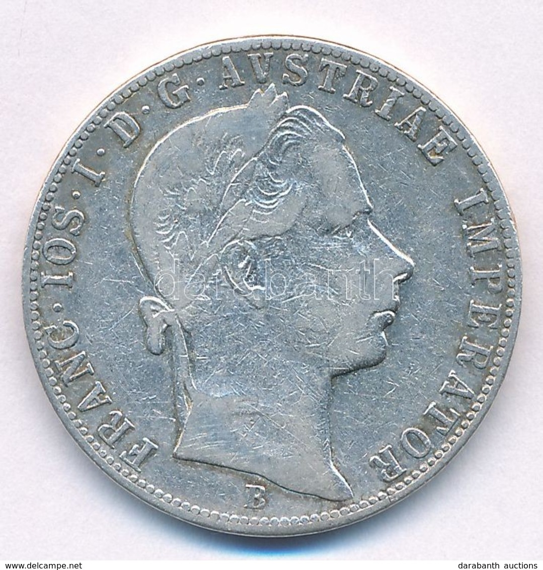 1859B 1Fl Ag "Ferenc József" T:2-  Hungary 1859B 1 Florin Ag "Franz Joseph" C:VF  Adamo M14 - Ohne Zuordnung