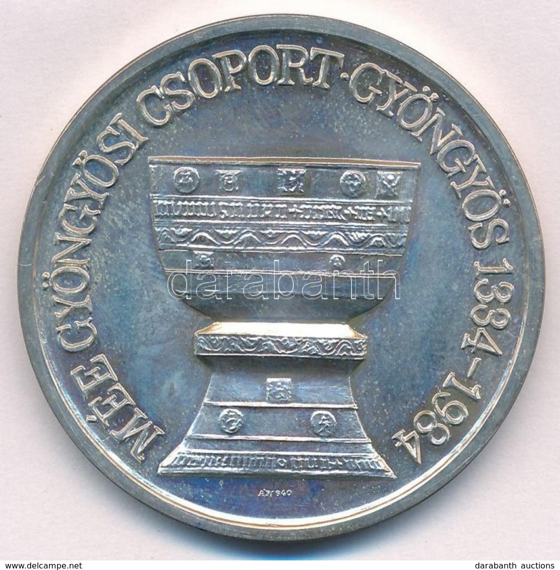 Bognár György (1944-) 1982. "650 éves Gyöngyös" Ag Emlékérem (31,51g/0.640/42,5mm) T:1 Adamo GS1 - Ohne Zuordnung