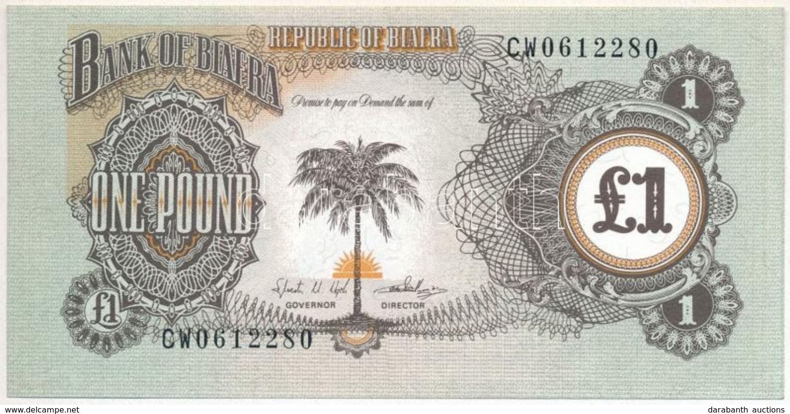 Biafra 1968-1969. 1Ł T:I  Biafra 1968-1969. 1 Pound C:UNC  Krause 5.a - Ohne Zuordnung