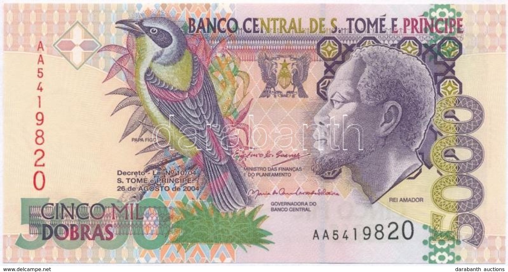 Sao Tomé és Principé 2004. 5000D T:I Saint Thomas & Prince Islands 2004. 5000 Dobras C:UNC - Ohne Zuordnung