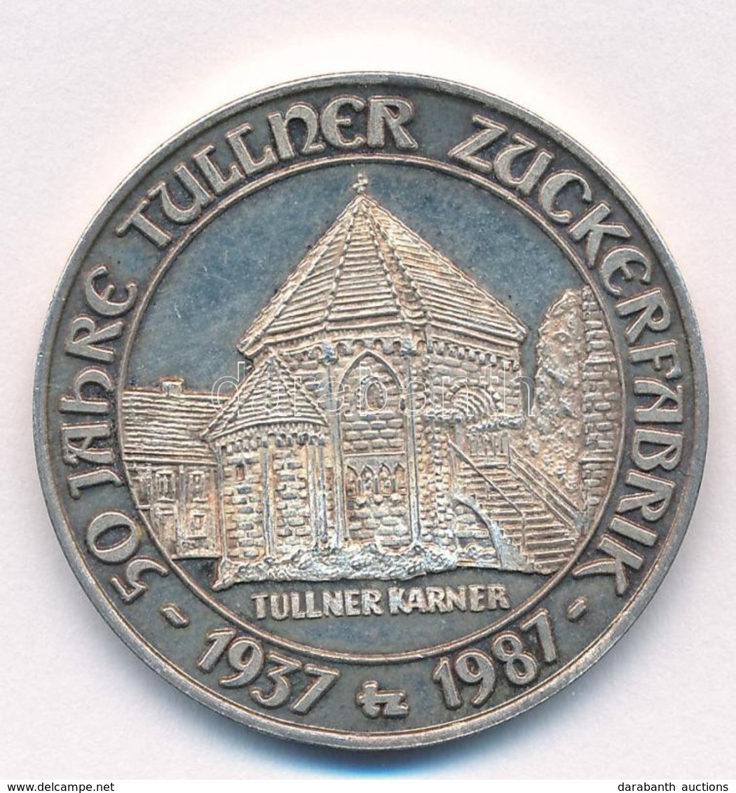 Ausztria 1987. "50 éves A Tulln-i Cukorgyár 1937-1987 " Jelzett Ag Emlékérem (19,85g/0.925/35mm) T:1- Patina Austria 198 - Ohne Zuordnung