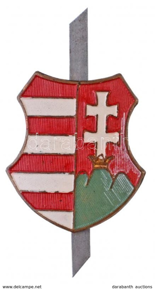 ~1940. Kossuth-címeres Festett Fém Jelvény (26x30mm) T:2 - Ohne Zuordnung