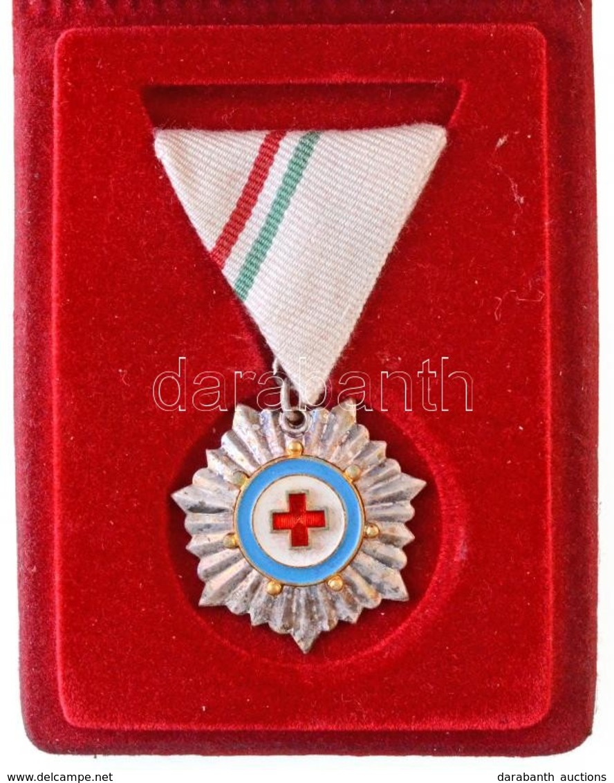 ~1980-1990. "Vöröskeresztes Tevékenységért Kitüntetés" Ezüst Fokozata Eredeti Tokban Miniatűrrel T:2 - Ohne Zuordnung