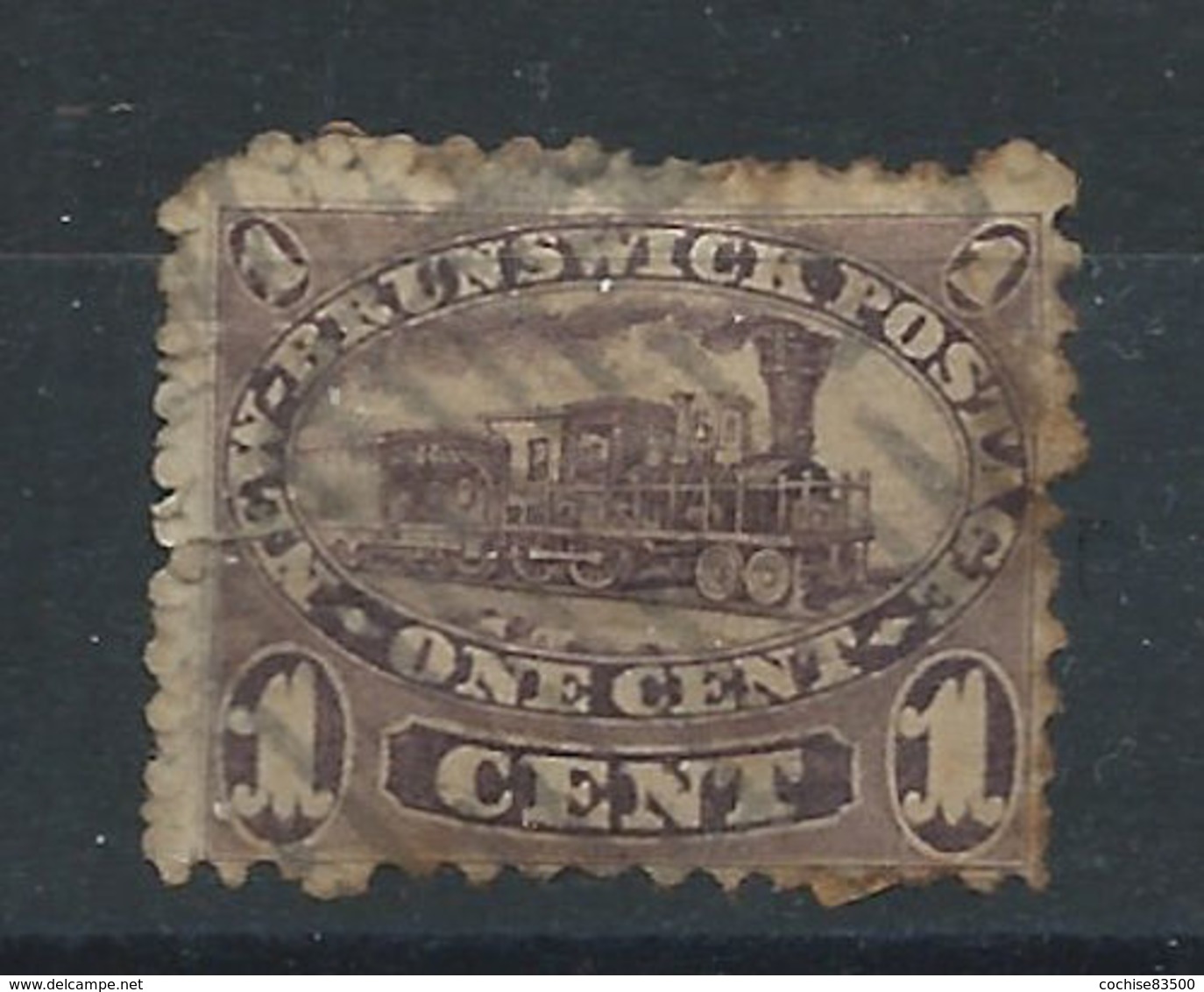 Nouveau-Brunswick N°4 Obl (FU) 1860/63 - Locomotive à Bois - Gebruikt