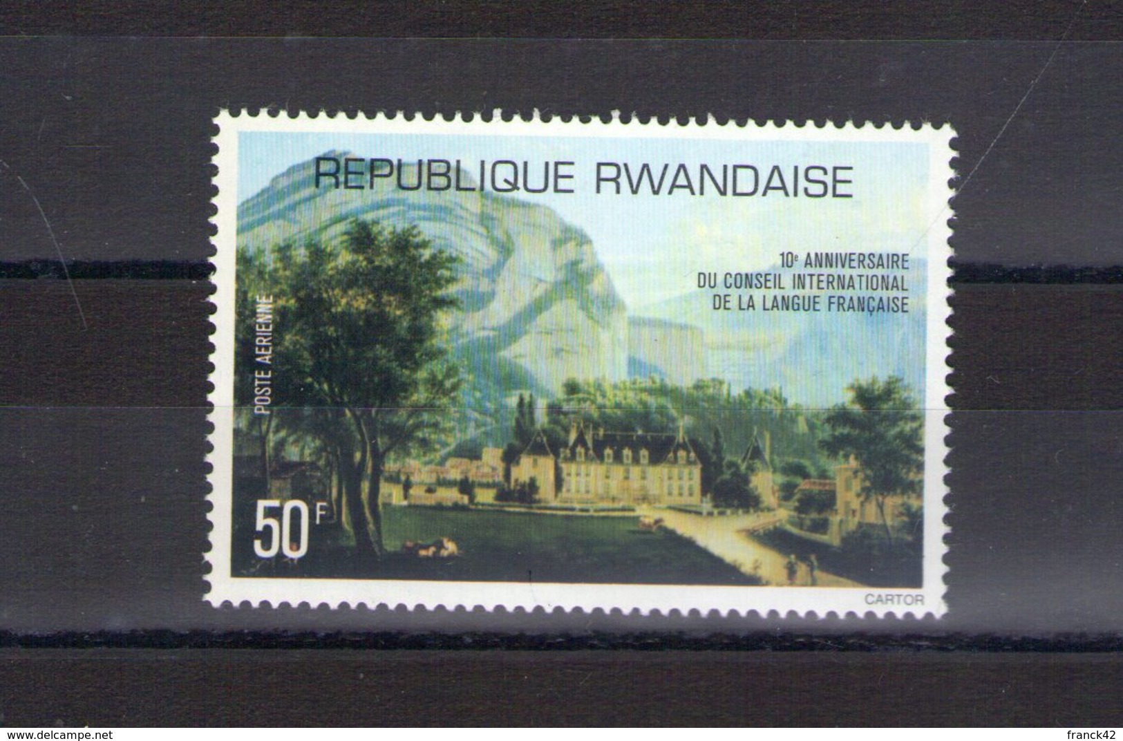 Rwanda. Poste Aérienne. 10e Anniversaire Du Conseil International De La Langue Française - Other & Unclassified