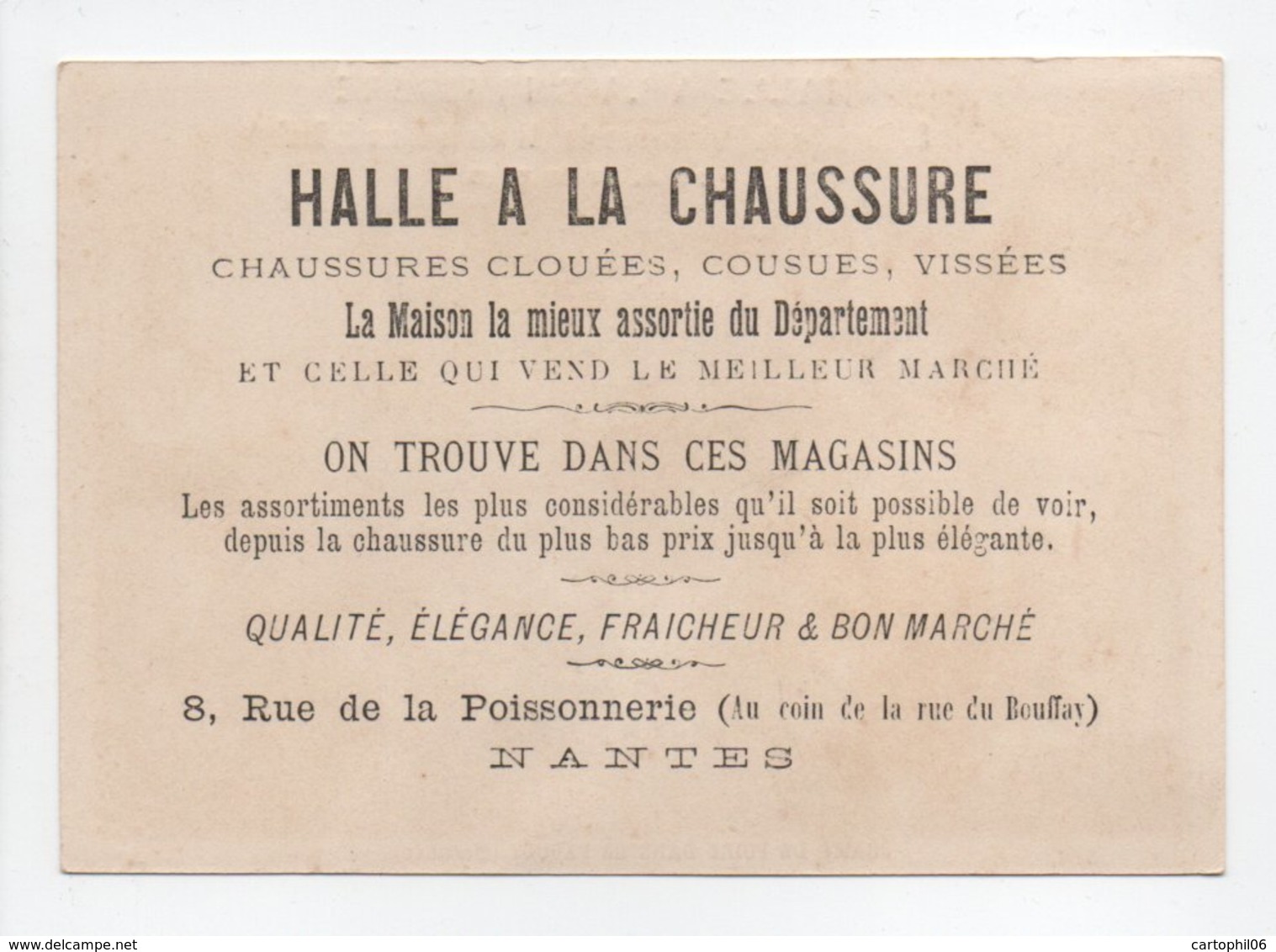 - CHROMO HALLE A LA CHAUSSURE - 8, Rue De La Poissonnerie, NANTES - Champ De Foire Dans Le Faouet (Morbihan) - - Altri & Non Classificati