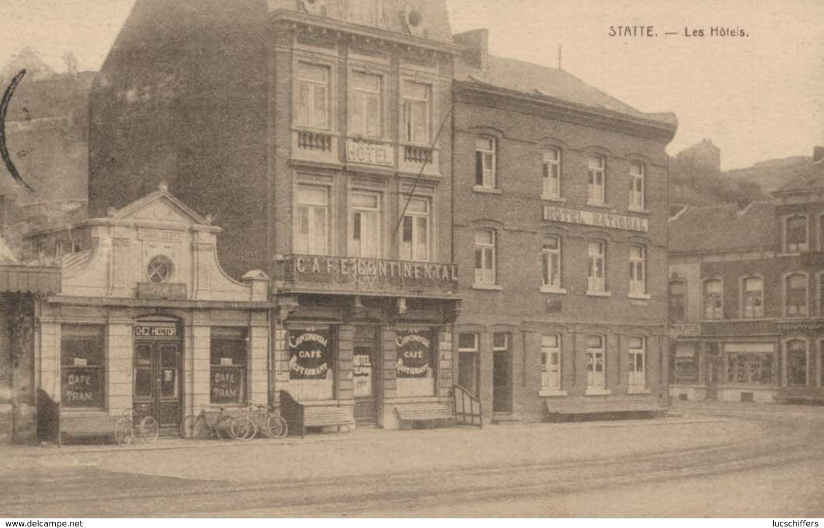 Huy - Statte - Les Hôtels - Café Continental - 2 Scans - Huy