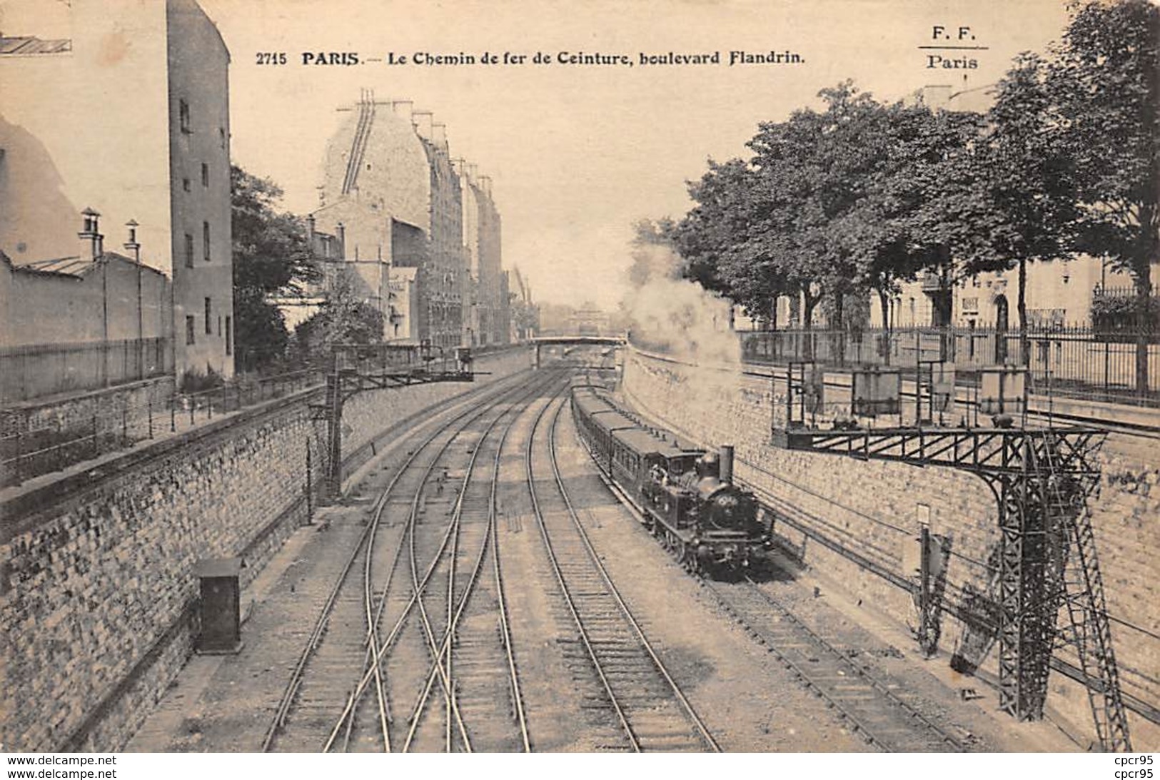 75016 .n° 108822 . Paris . Train .le Chemin De Fer De Ceinture .vue D Ensemble . - Metropolitana, Stazioni