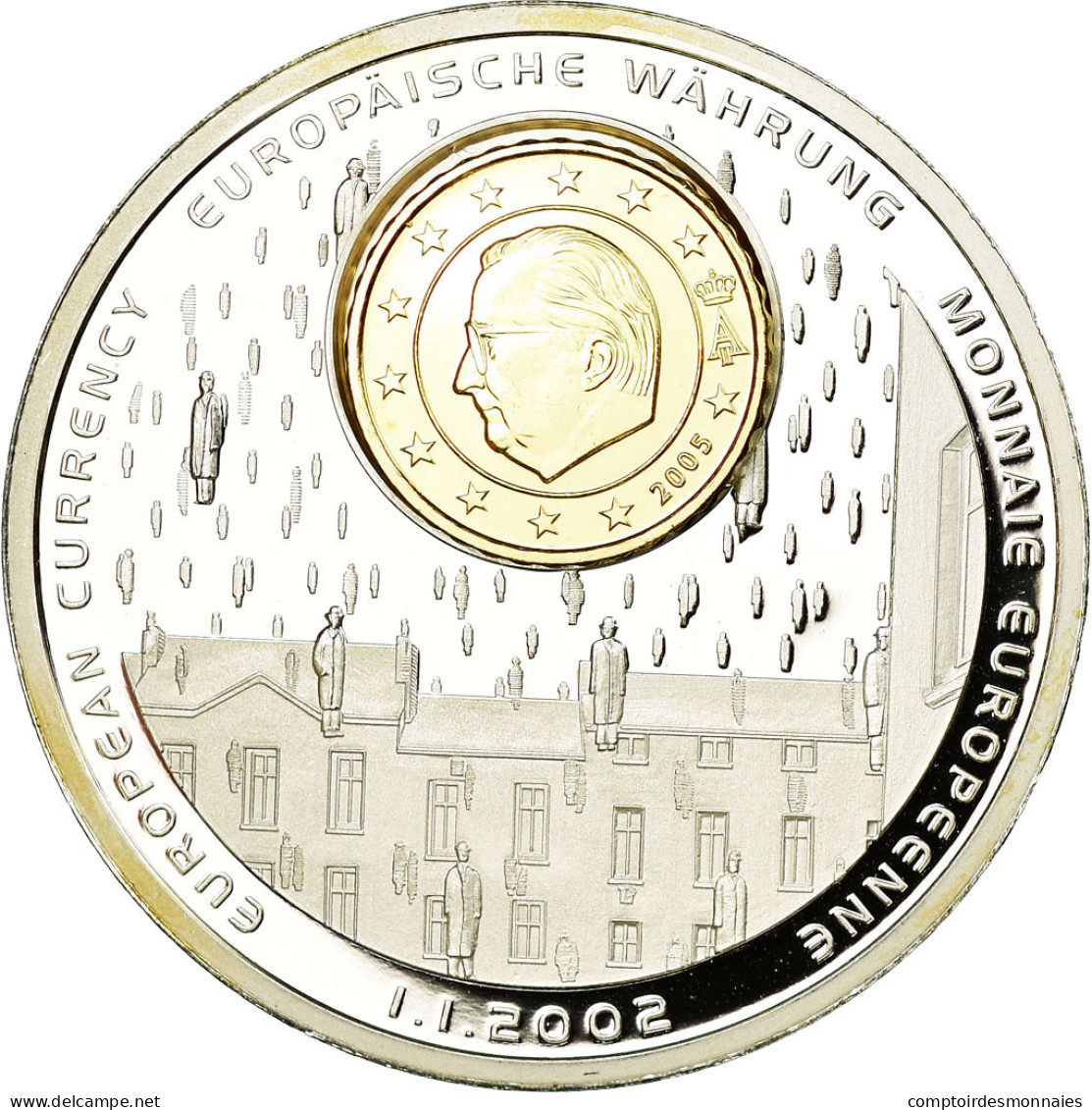 Belgique, Médaille, Monnaies Européennes, 2002, FDC, Cuivre Plaqué Argent - Autres & Non Classés