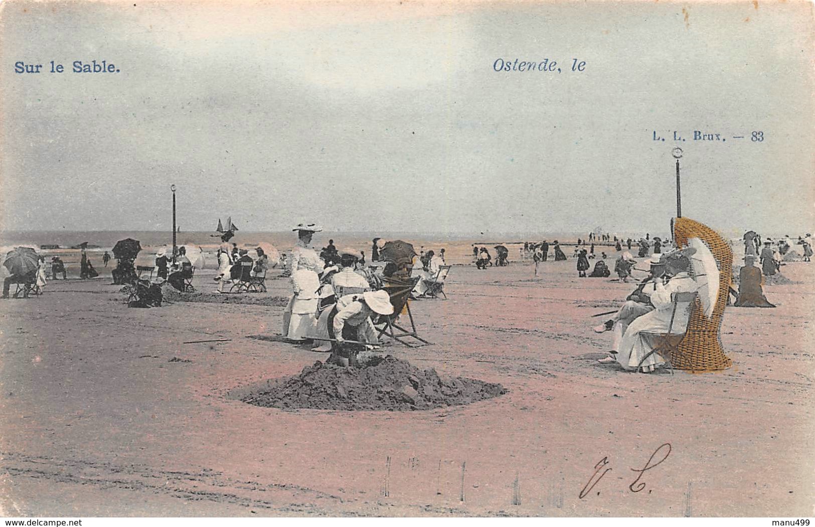 Ostende - Sur Le Sable 1905 - Heist