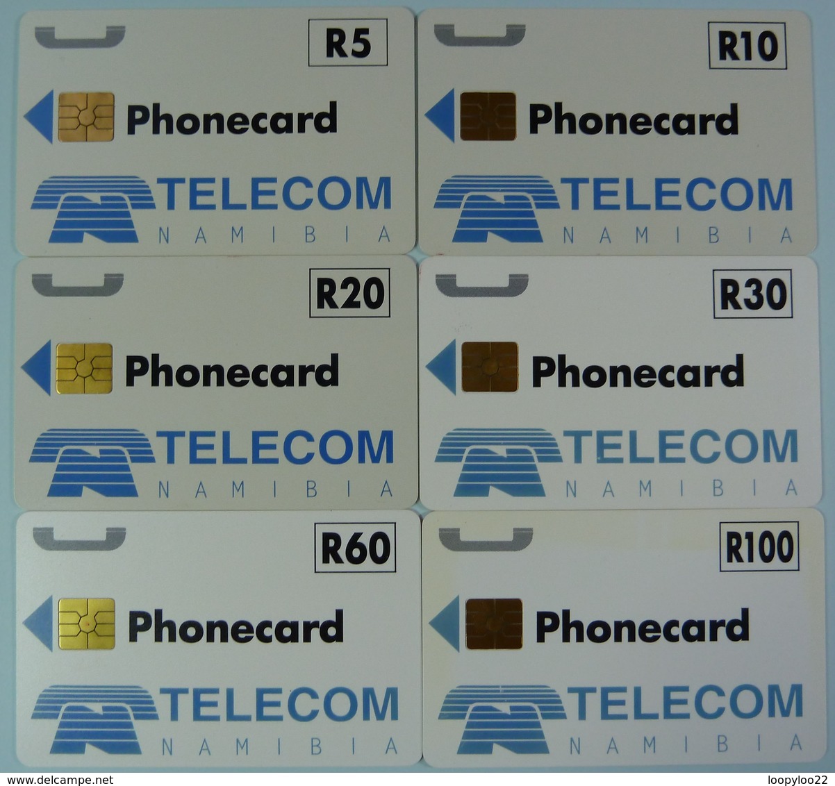 NAMIBIA - Chip - Trials - Telecom - Telkor Demonstration Cards - S1 Controls - Set Of 6 - RRR - Namibia