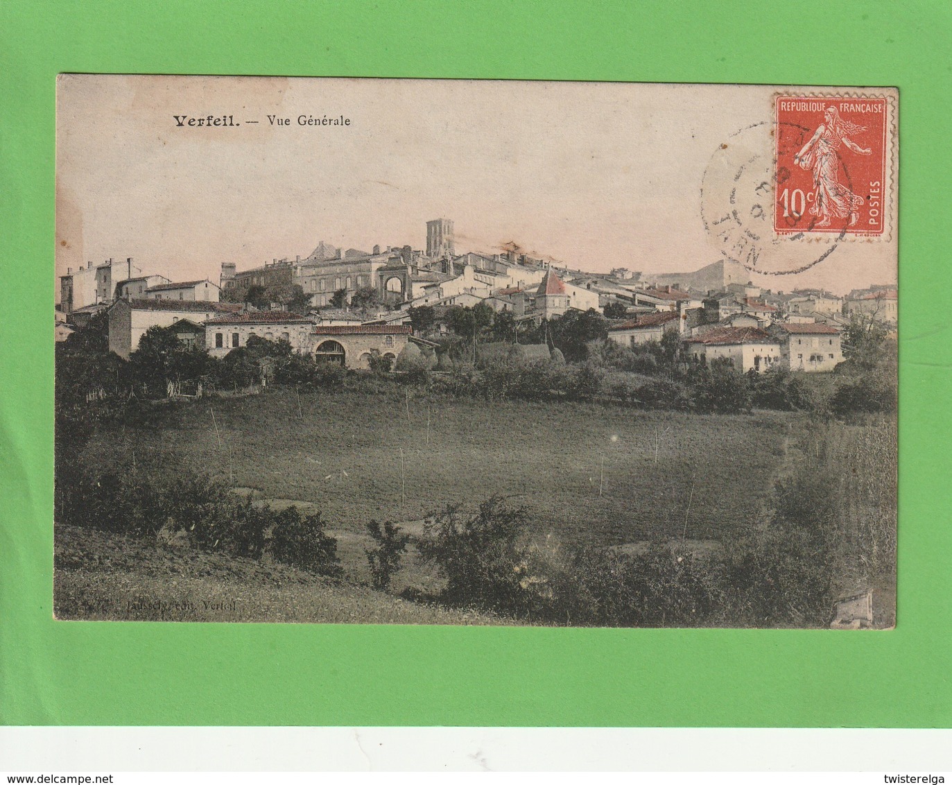 Cpa 31. Verfeil.  Vue Générale.  Dos Taché.( 2 Scans ) - Verfeil