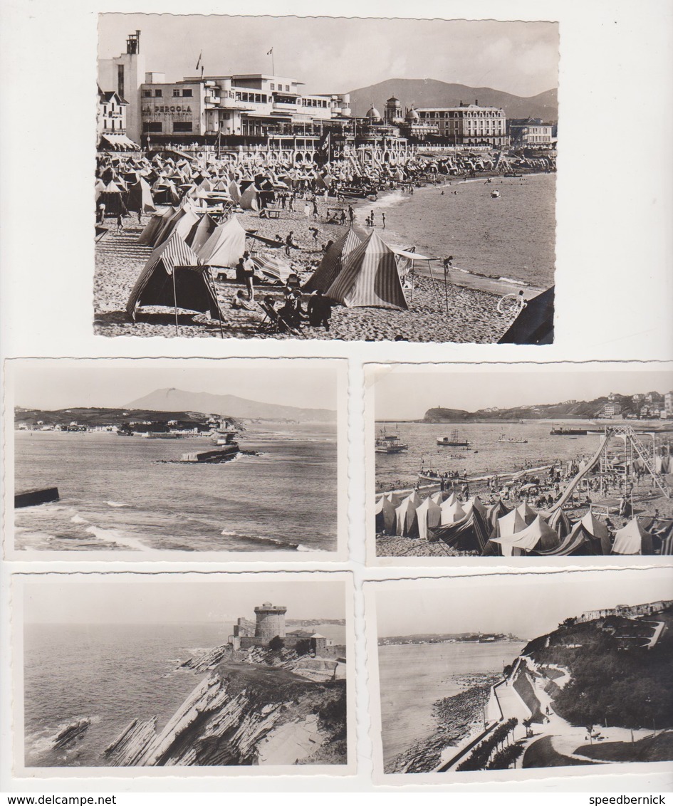 27307 Lot 1 Cpsm St Jean De Luz Cap 52 - 12 Photos Imprimées - Eglise Maison Plage Rhune Port -juillet 1947 - Saint Jean De Luz