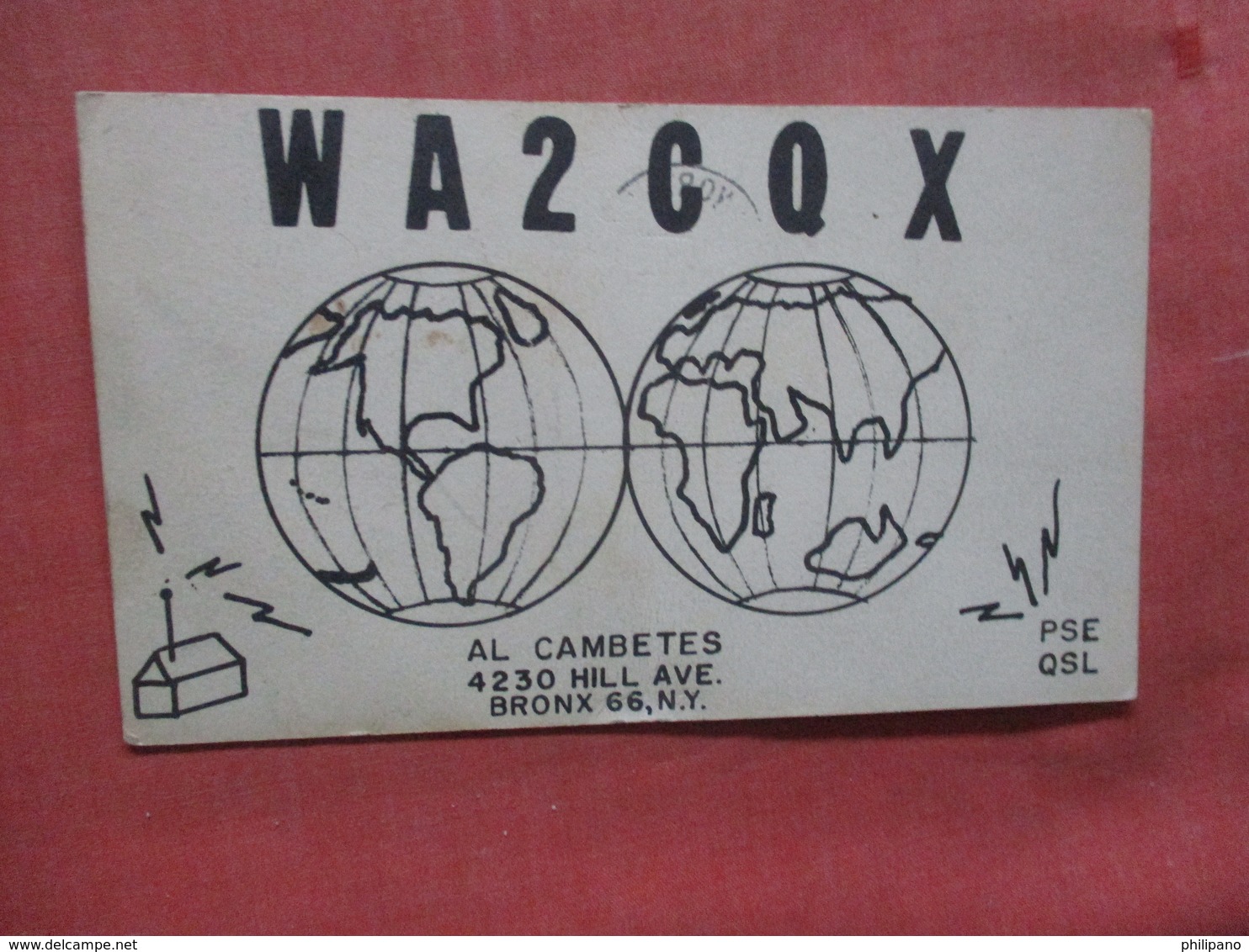 New York > New York City > Bronx  QSL  WA2CQX  Al Cambettes     Ref 3918 - Bronx