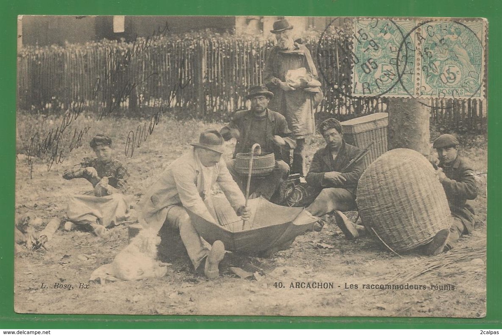 33 - Gironde - Arcachon - Rare - Les Raccommodeurs Réunis - Parapluies , Paniers , Vannerie - Arcachon