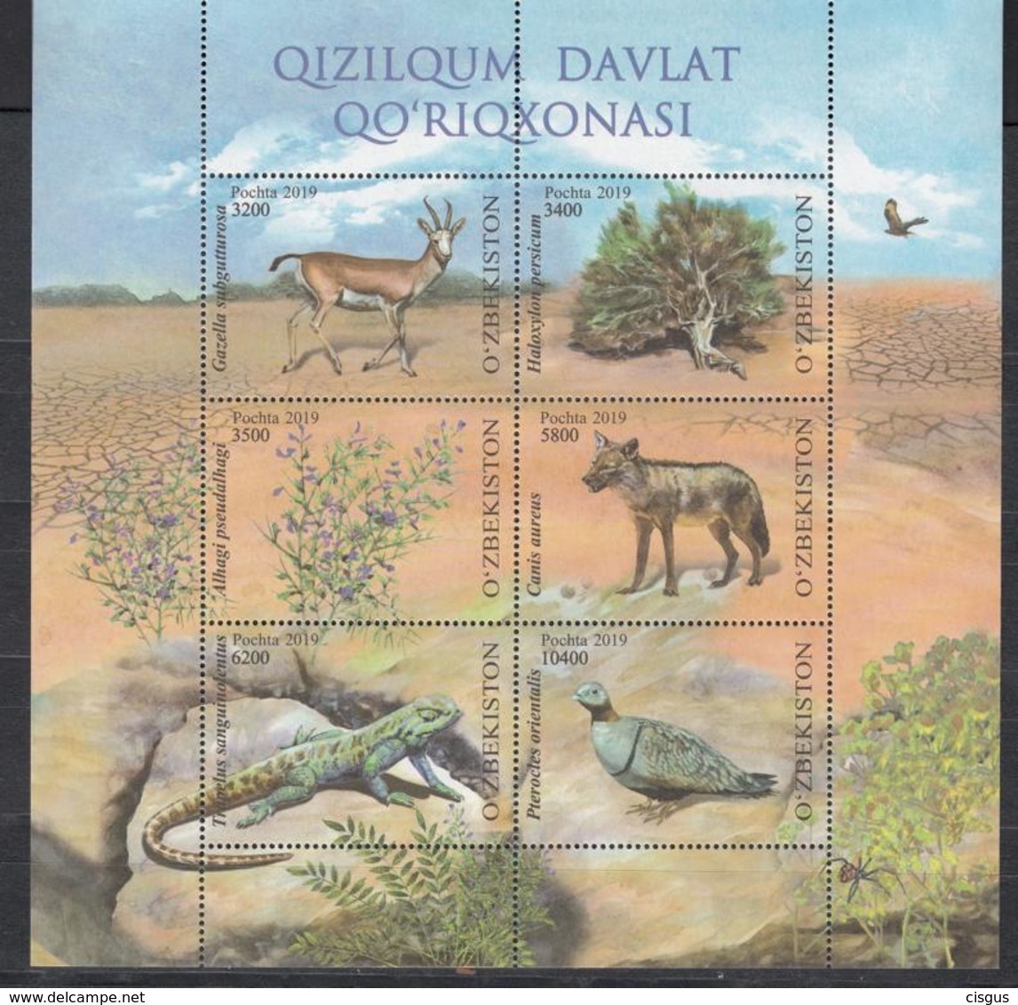 Uz 1393-98 Bl. 100 Uzbekistan Usbekistan 2019 Fauna Und Flora - Usbekistan