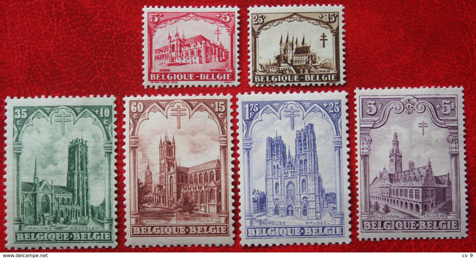 Kathedralen Les Cathédrales Complete Set 1928 OBP 267-272 (Mi 244-249) Ongebruikt / MH BELGIE / BELGIEN / BELGIUM - Neufs