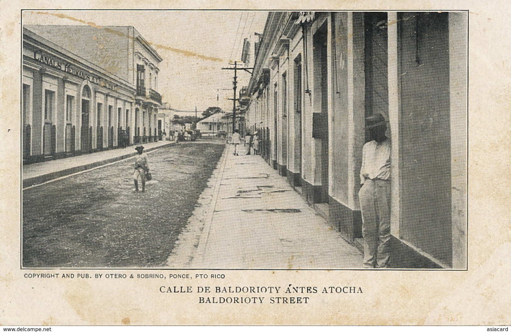 Ponce Calle De Baldorioty Antes Atocha . Undivided Back - Puerto Rico