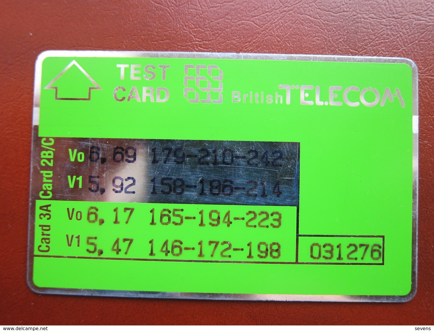 T005 Test Card,mint - BT Engineer BSK Service : Emissions De Test