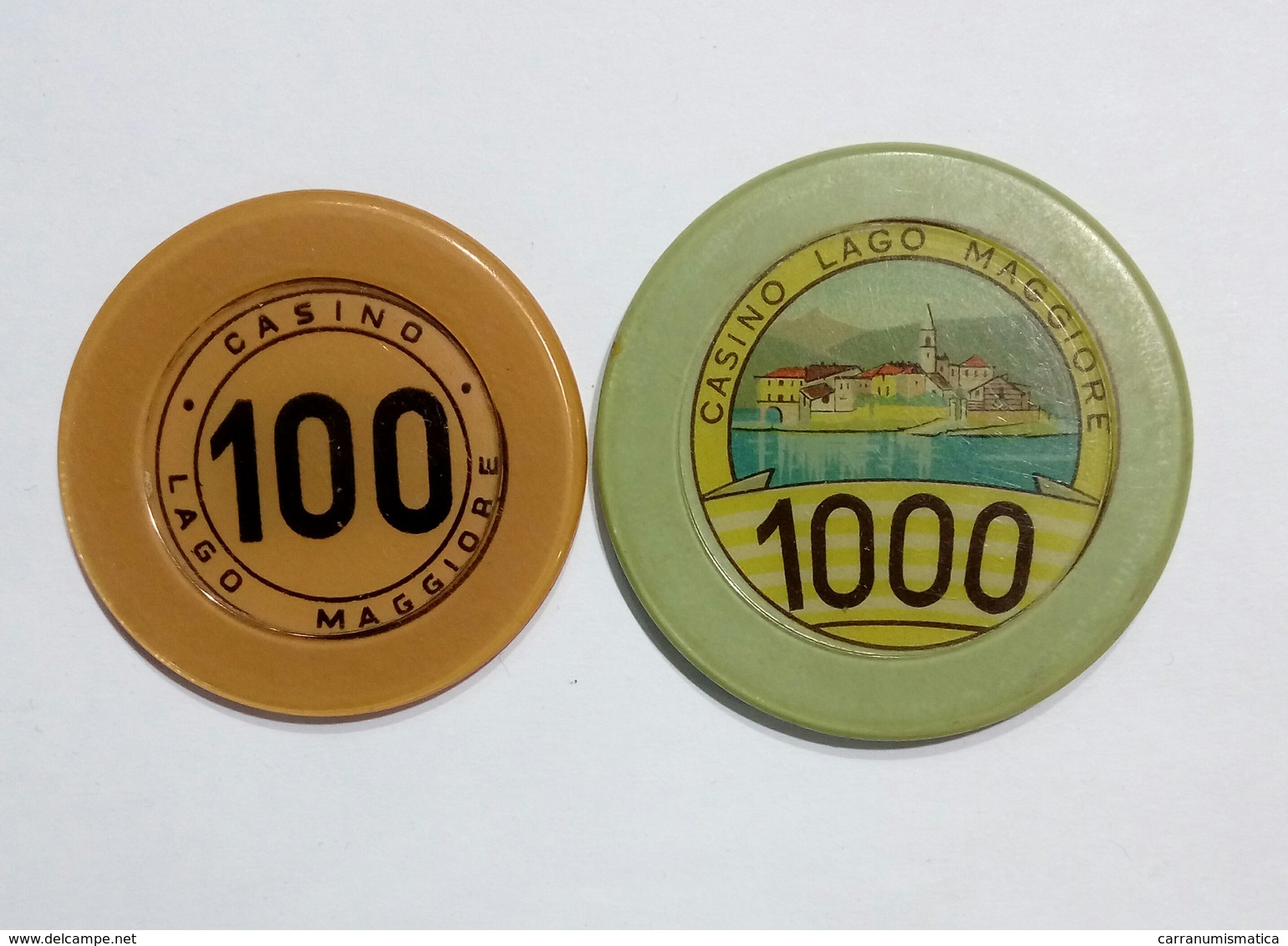 ITALIA - Casinò LAGO MAGGIORE - FICHA / CHIP / FICHE / TOKEN Da 100 & 1000 - Casino