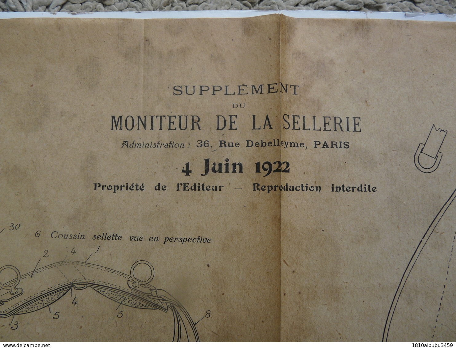 VIEUX PAPIERS - MONITEUR DE LA SELLERIE : Supplément - Matériel Et Accessoires