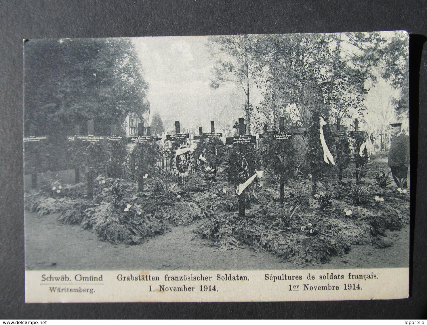 AK SCHWÄBISCH GMÜND Franz. Soldaten Friedhof Ca.1917  // D*42295 - Schwaebisch Gmünd