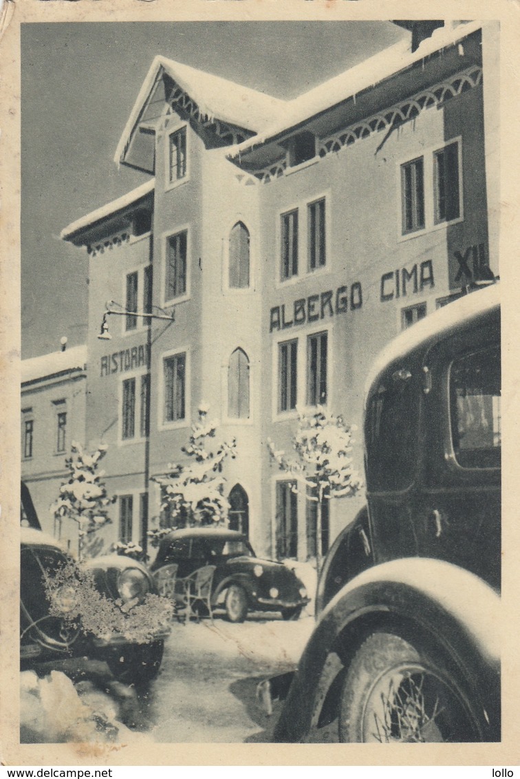 Veneto - Vicenza - Asiago - Hotel Pension Cima XII - F. Grande - Anni 40 - Molto Bella Con Auto In P.p. - Altri & Non Classificati