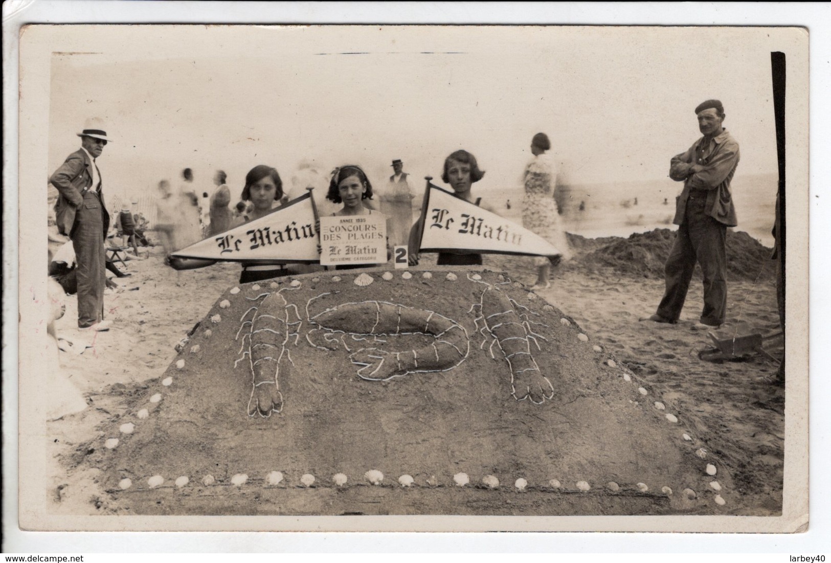 Cpa Photo Journal Le Matin Concours Des Plages 1935 - Photographie