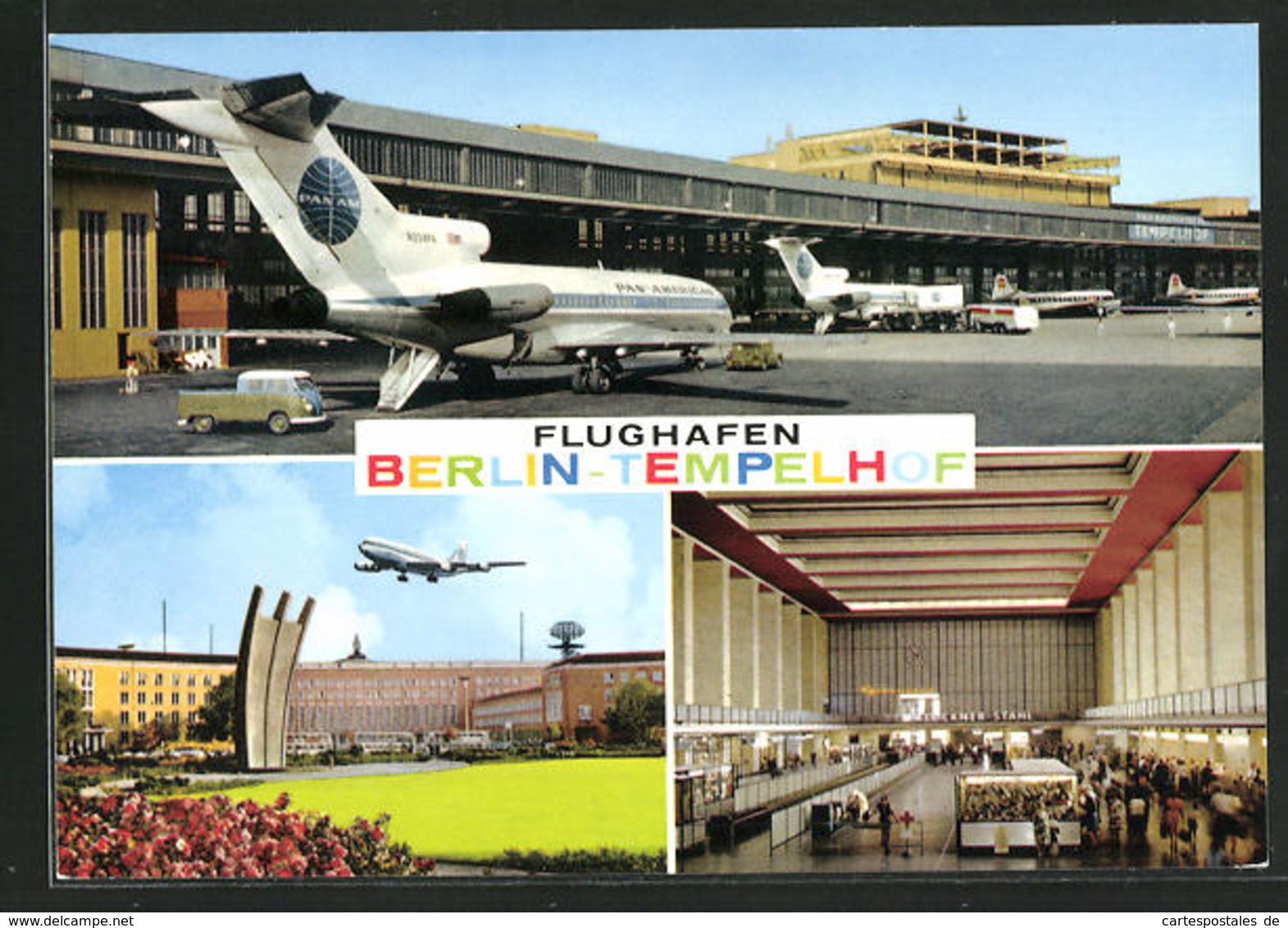 AK Berlin-Tempelhof, Flughafen, Versch. Ansichten - Altri & Non Classificati