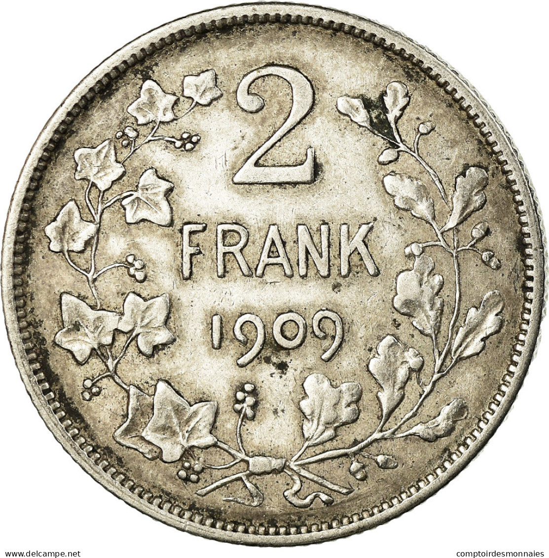 Monnaie, Belgique, 2 Francs, 2 Frank, 1909, TTB, Argent, KM:59 - 2 Frank