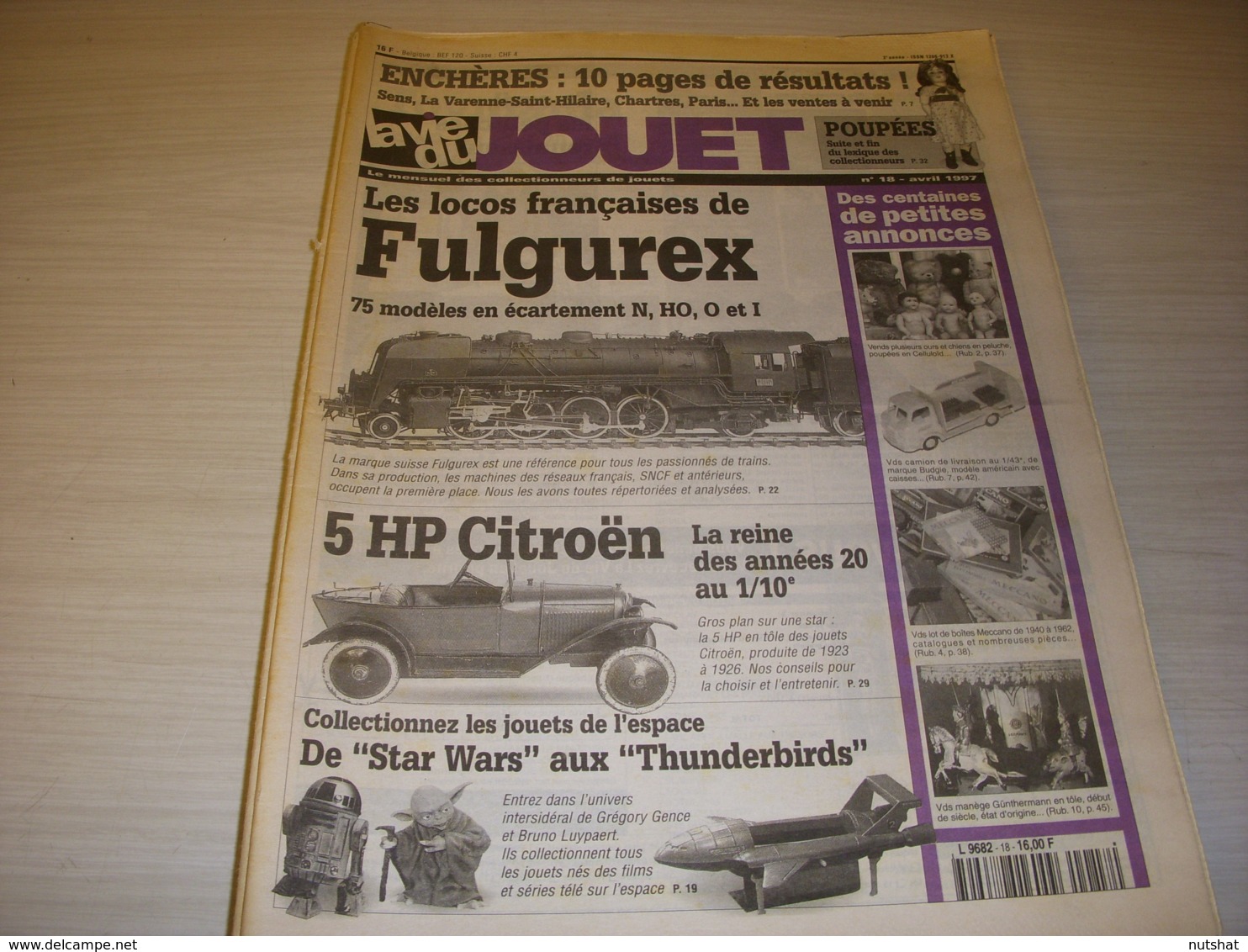 LVJ La VIE Du JOUET 18 04.1997 TRAIN LOCO FULGUREX CITROEN TORPEDO 5HP STAR WARS - Verzamelaars