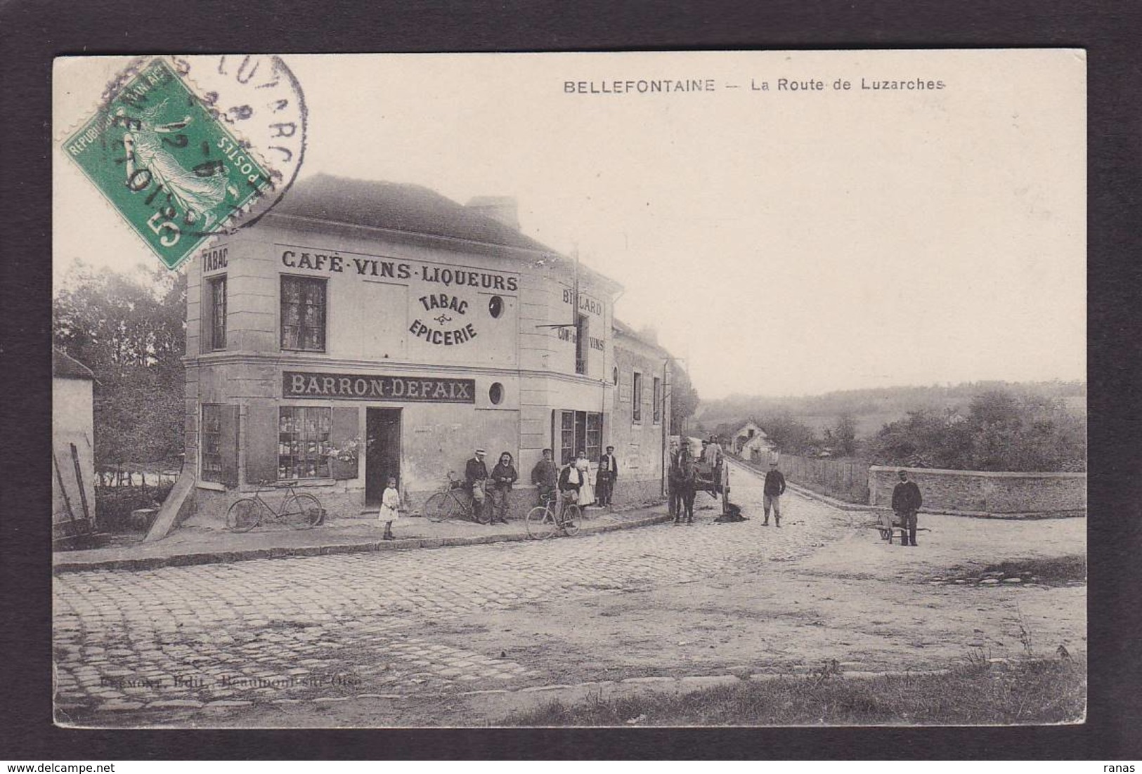 CPA Commerce Magasin Bellefontaine Tabac Circulé - Winkels