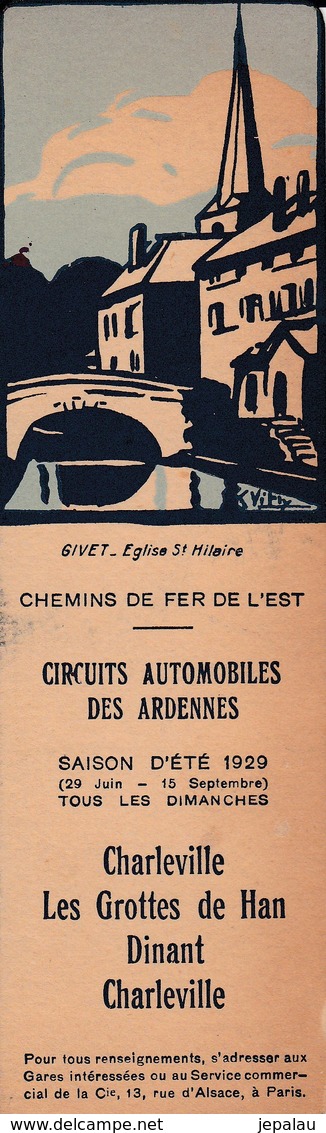 Marque'pages - Chemins De Fer De L'Est - Circuits Automobiles Des Ardennes - Marque-Pages