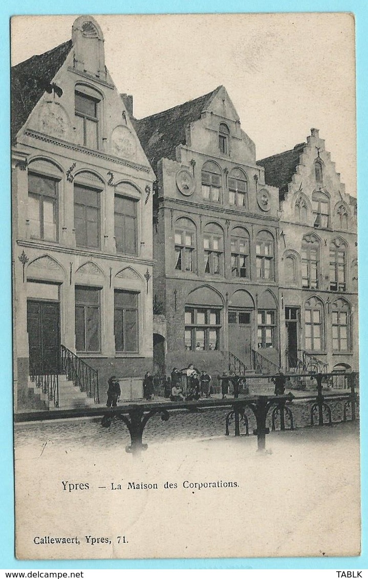 0916 - BELGIE - IEPER - YPRES - MAISON DES CORPORATIONS 1911 - Ieper