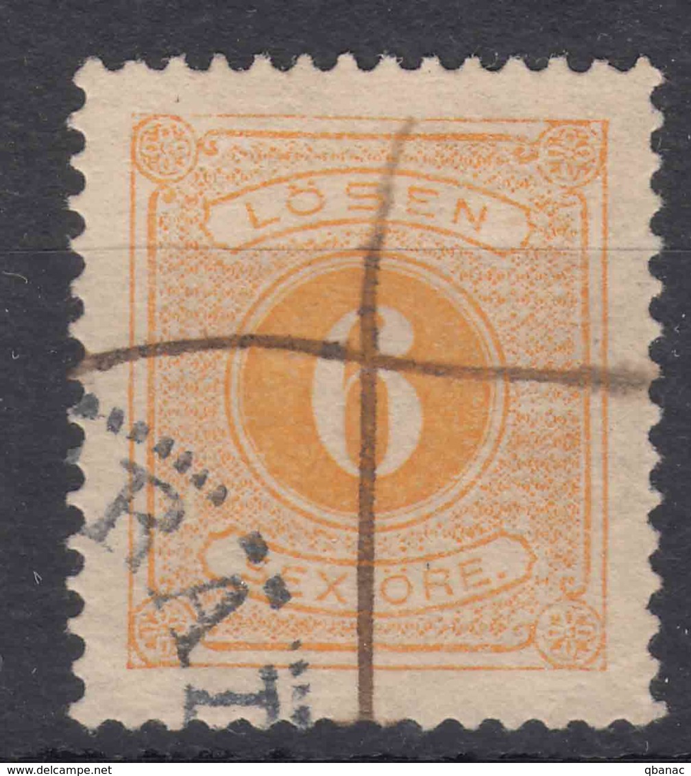 Sweden 1874 Postage Due Mi#4 B Perforation 13, Used - Taxe