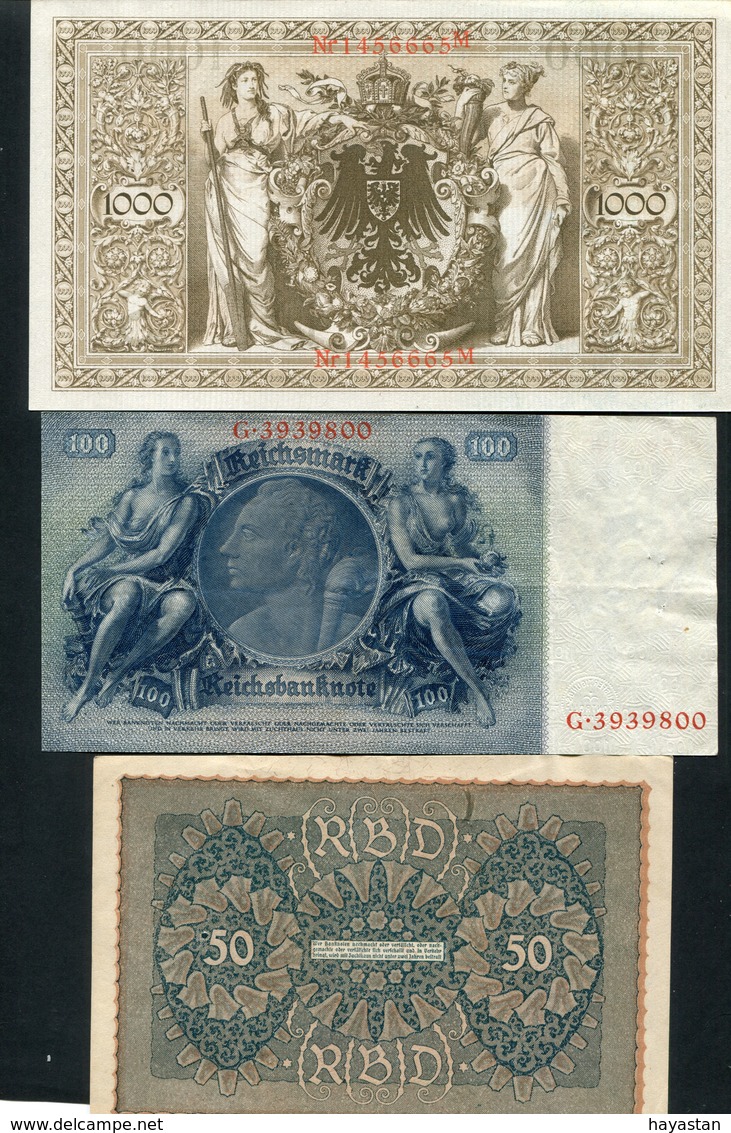 LOT DE 5 BILLETS D'ALLEMAGNE ET D'AUTRICHE - Vrac - Billets