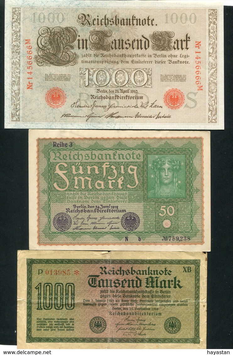 LOT DE 5 BILLETS D'ALLEMAGNE ET D'AUTRICHE - Lots & Kiloware - Banknotes