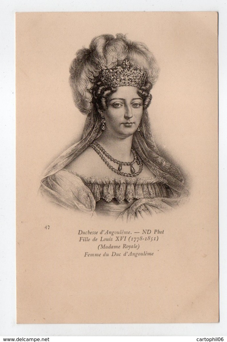 - CPA FAMILLES ROYALES - Duchesse D'Angoulême - Photo Neurdein N° 47 - - Familles Royales