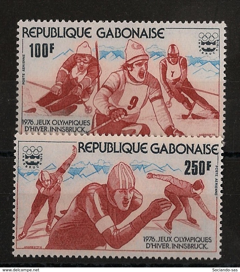 Gabon - 1976 - Poste Aérienne PA N°Yv. 176 à 177 - Olympics / Innsbruck - Neuf Luxe ** / MNH / Postfrisch - Gabon (1960-...)