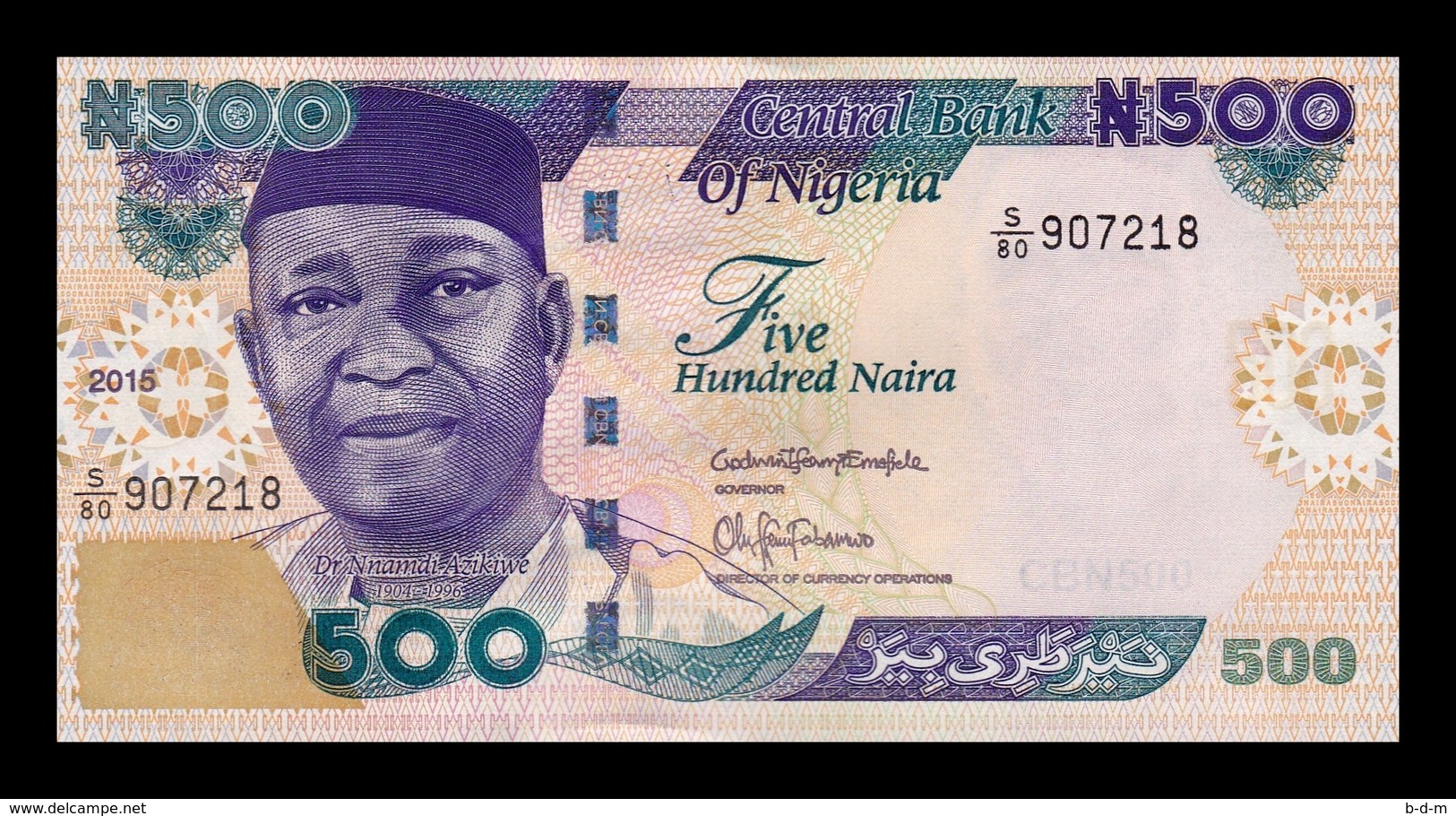 Nigeria 500 Naira 2015 Pick 30n SC UNC - Nigeria