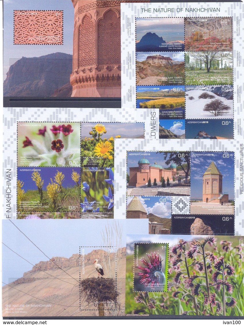 2019. Azerbaijan, complete year set 2019, 37stamps + 35s/s + 2sheetlets + booklet, mint/**