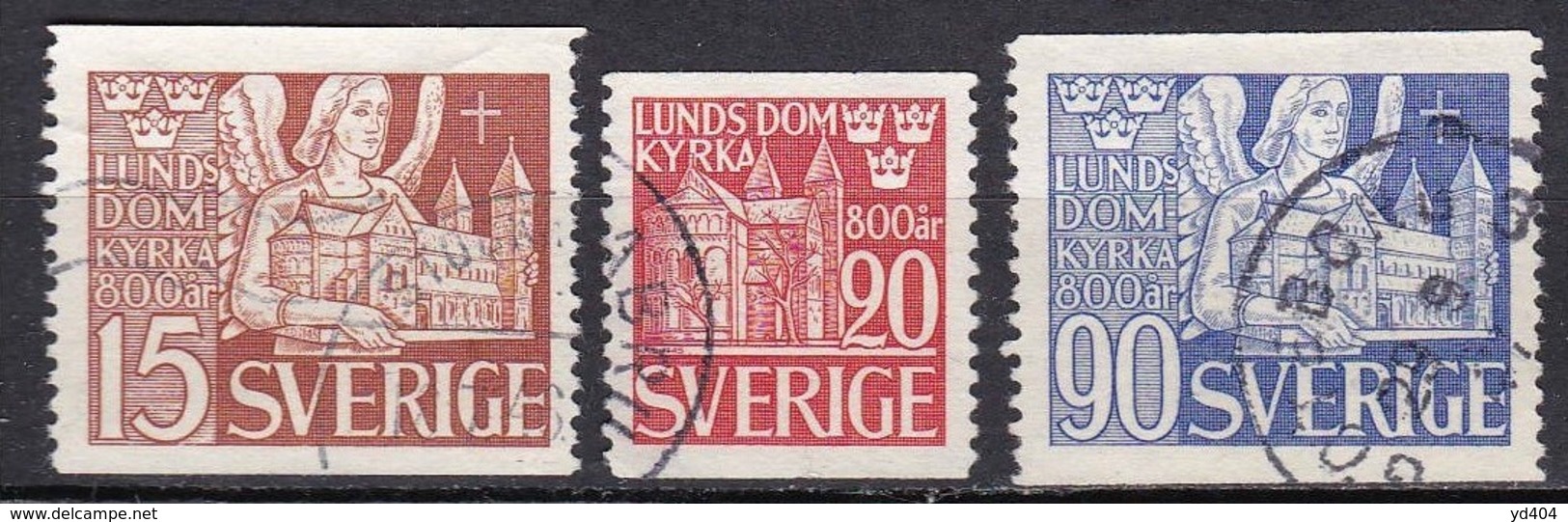 SE141 – SUEDE – SWEDEN – 1946 – LUND CATHEDRAL – Y&T 317/18 USEDE - Gebraucht