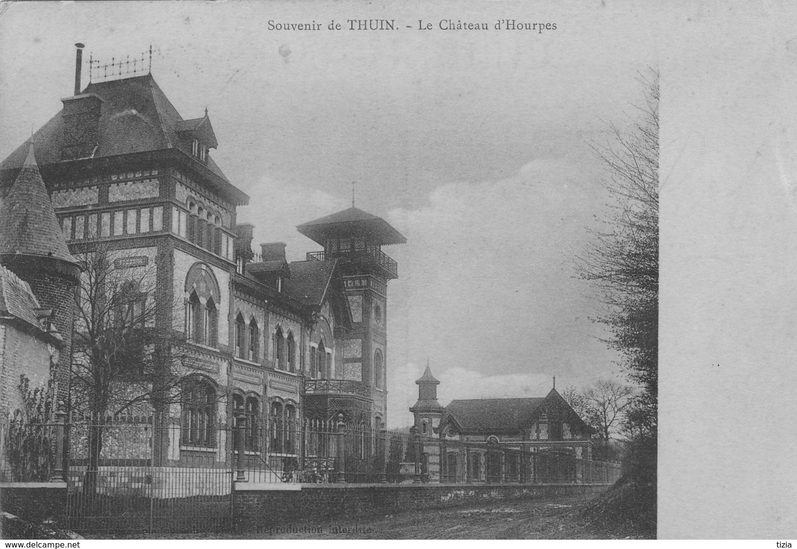 Souvenir De Thuin.  Le Château D'Hourpes.  Scan - Thuin
